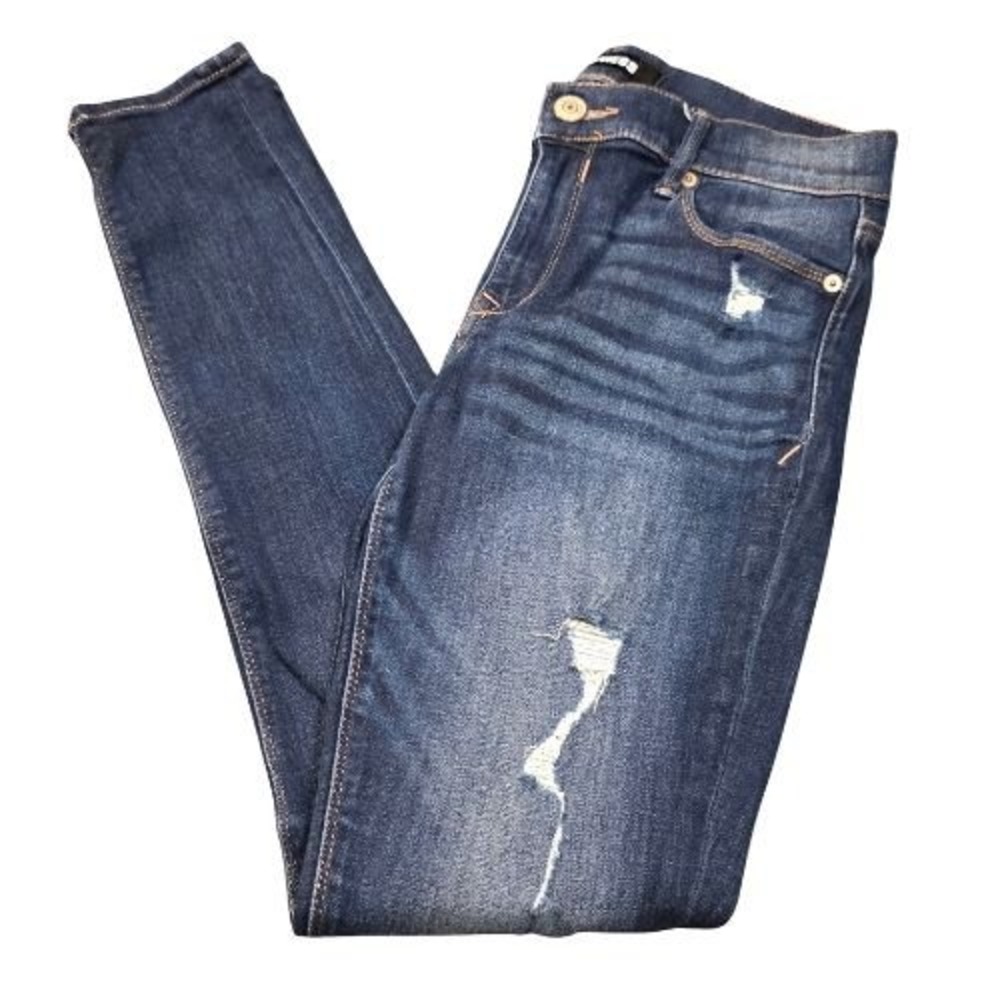Express Legging Mid Rise Distressed Dark Wash Skinny Jeans Womens Size 6 Regular